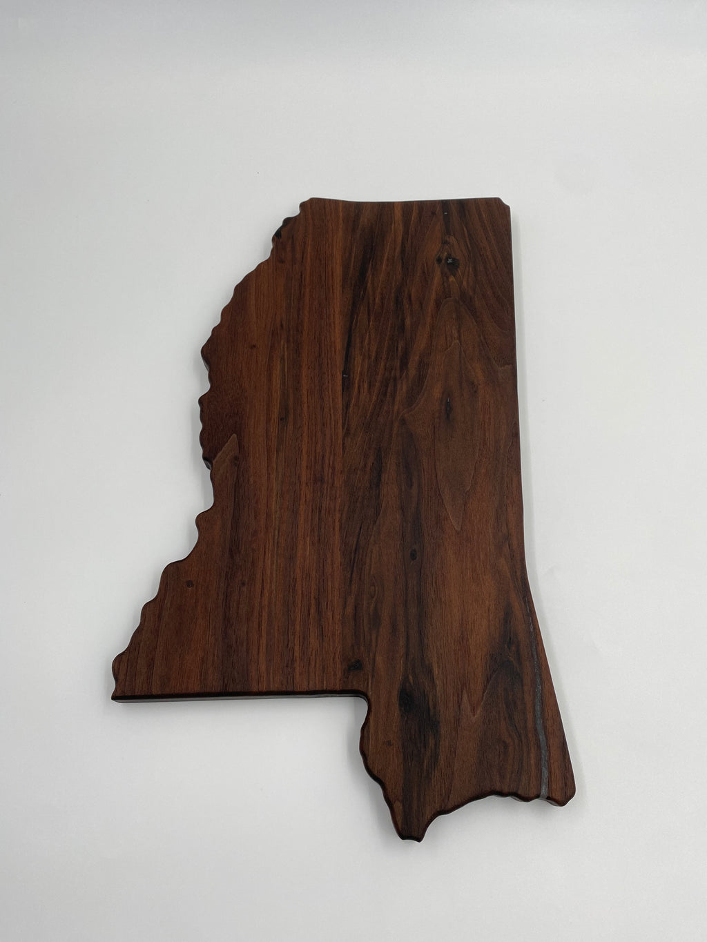 Handcrafted Premium Black Walnut State Shaped Cutting Board - Louisiana or Mississippi Options - Charcuterie Platte & Serving Tray