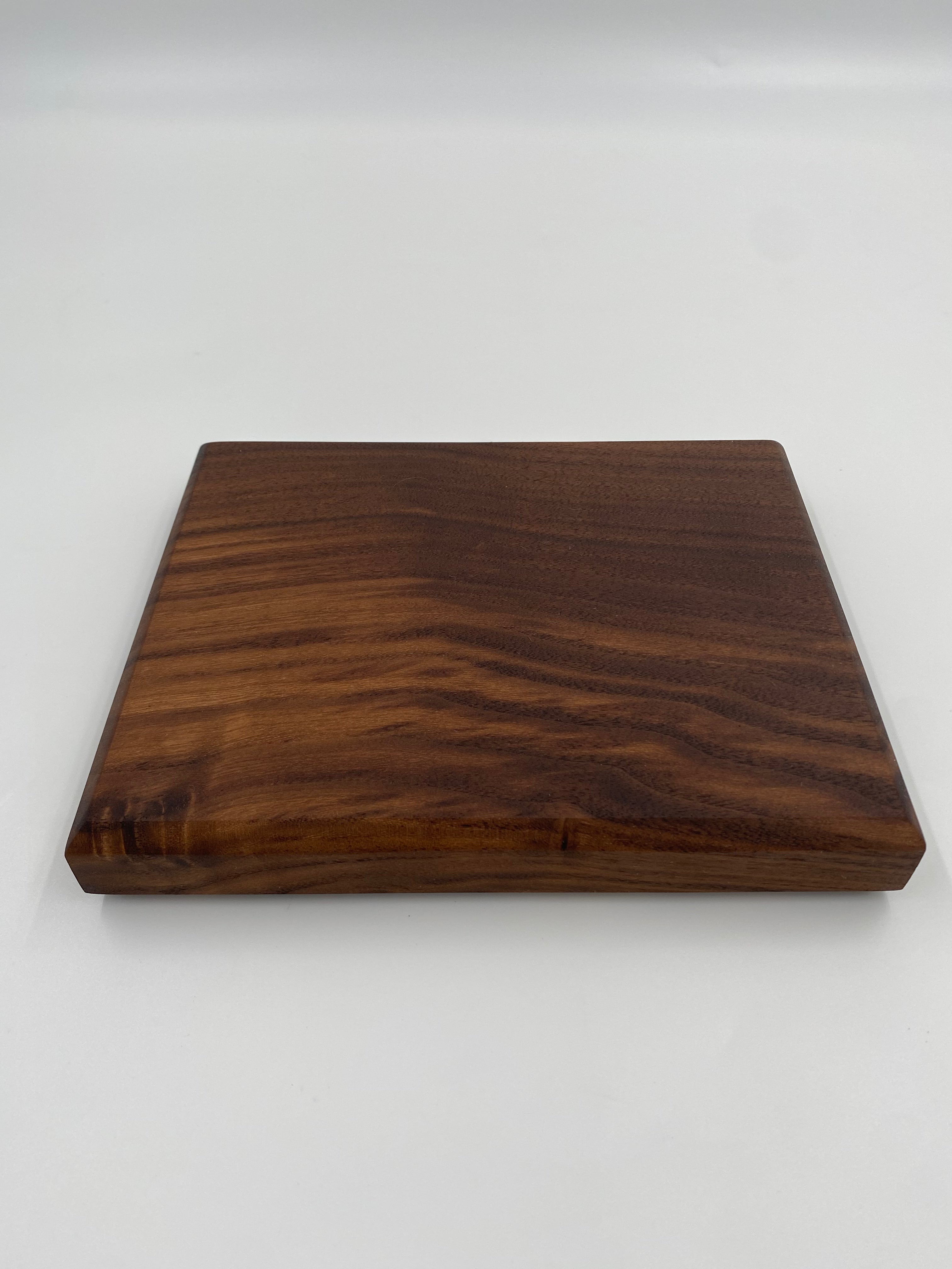 Small Walnut Cheese Board - Handmade Black Walnut Serving Tray (6.5" x 8")